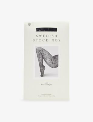 Rosa Lace Stretch-Knit Tights by SWEDISH STOCKINGS