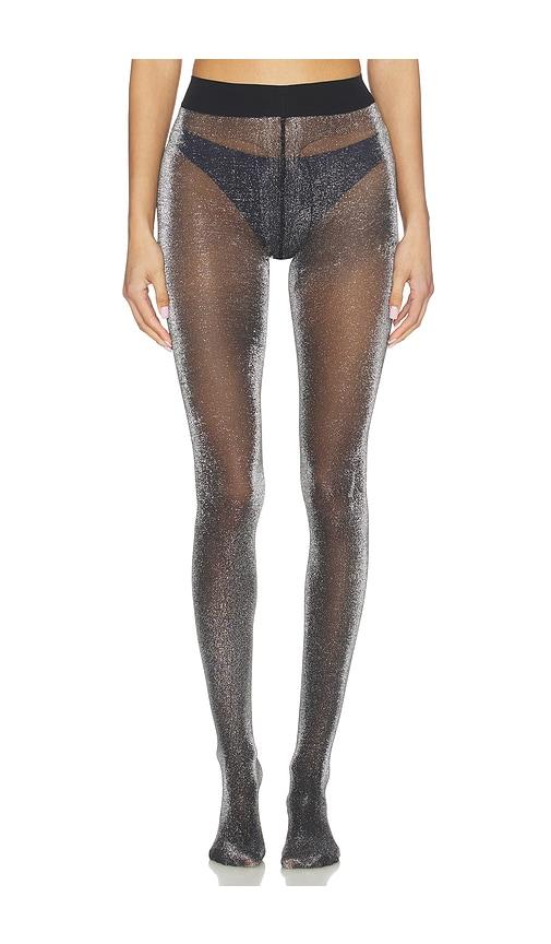 SWEDISH STOCKINGS Tora Shimmery Tights in Black by SWEDISH STOCKINGS