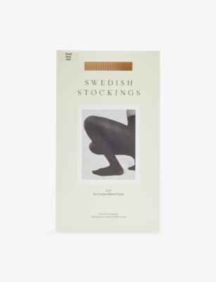 Zoe Ribbed Stretch-Cotton Tights by SWEDISH STOCKINGS