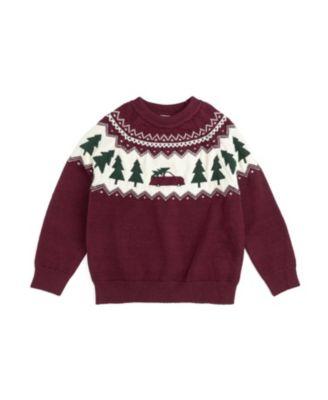 Boys' Christmas Truck Fair Isle Sweater - Baby by SWEET WINK