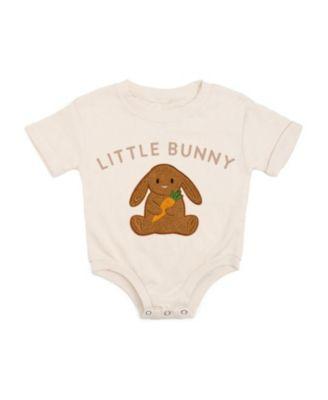 Boys' Little Bunny Patch Easter Short Sleeve Romper - Baby by SWEET WINK