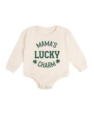 Boys' Mama's Lucky Charm St. Patrick's Day Long Sleeve Romper - Baby by SWEET WINK