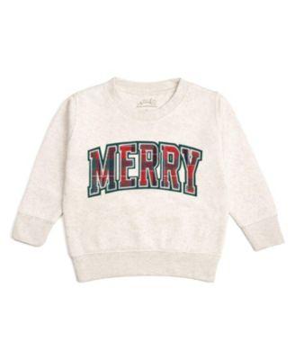Boys' Merry Tartan Patch Christmas Sweatshirt - Little Kid by SWEET WINK