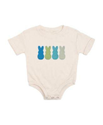 Boys' Peeps Embroidered Patch Easter Short Sleeve Romper - Baby by SWEET WINK