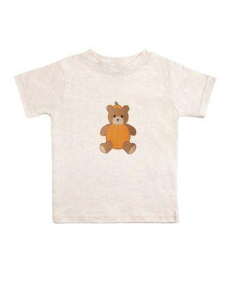 Boys' Pumpkin Teddy Bear Patch Short Sleeve T-Shirt - Baby by SWEET WINK