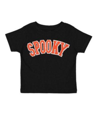 Boys' Spooky Orange Patch Halloween Short Sleeve T-Shirt - Little Kid by SWEET WINK
