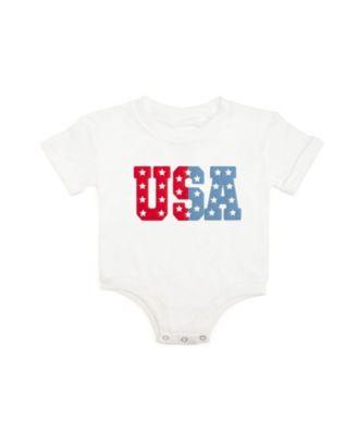 Boys' USA Puff Ink Short Sleeve Romper - Baby by SWEET WINK