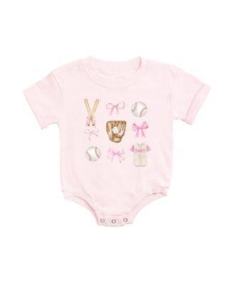 Girls' Baseball Cutie Short Sleeve Romper - Baby by SWEET WINK