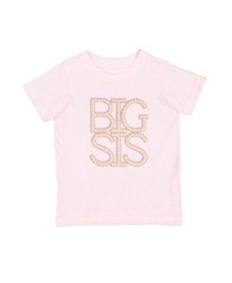 Girls' Big Sis Faux Pearl Patch Short Sleeve T-Shirt - Little Kid by SWEET WINK