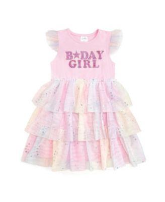 Girls' Birthday Girl Fairy Dust Short Sleeve Tutu Dress - Little Kid by SWEET WINK