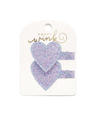 Girls' Blue Heart Clip Set - Little Kid by SWEET WINK