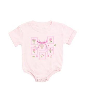 Girls' Bouquet Bow Short Sleeve Romper - Baby by SWEET WINK