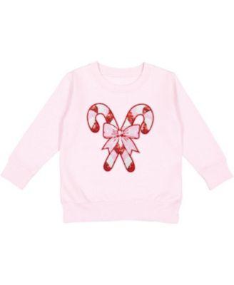 Girls' Candy Cane Patch Christmas Sweatshirt - Big Kid by SWEET WINK