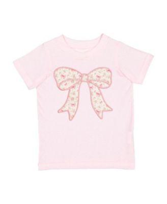 Girls' Ditsy Floral Bow Patch Short Sleeve T-Shirt - Baby by SWEET WINK