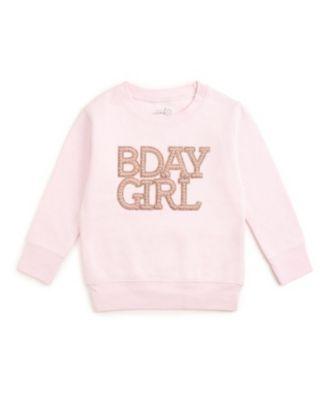 Girls' Faux Pearl BDay Girl Patch Sweatshirt - Baby by SWEET WINK