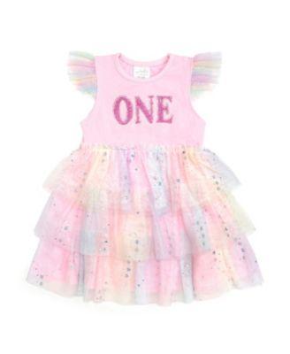 Girls' First Birthday Fairy Dust Short Sleeve Tutu Dress - Baby by SWEET WINK
