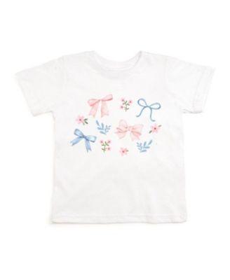 Girls' Floral & Bow Watercolor Short Sleeve T-Shirt - Baby by SWEET WINK