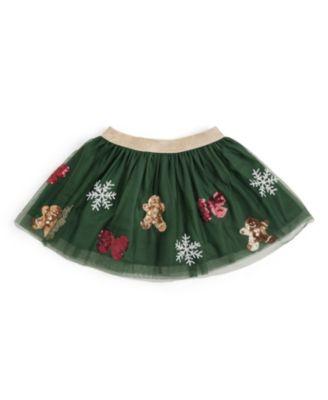 Girls' Gingerbread Joy Sequin Christmas Tutu Skirt - Little Kid by SWEET WINK