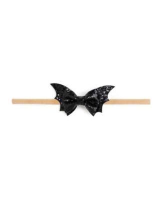 Girls' Glitter Bat Halloween Bow Baby Headband - Baby by SWEET WINK