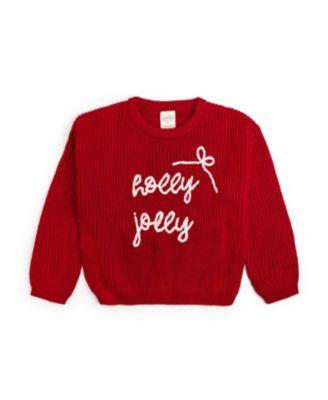 Girls' Holly Jolly Bow Christmas Knit Sweater - Big Kid by SWEET WINK