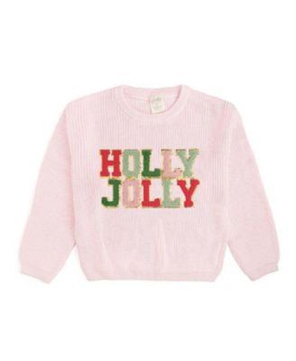 Girls' Holly Jolly Patch Christmas Sweater - Big Kid by SWEET WINK