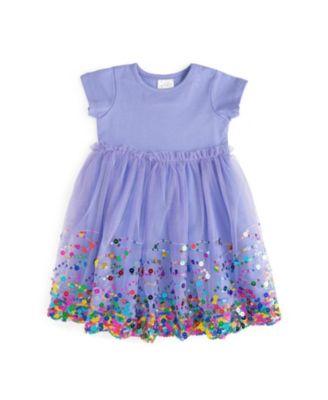 Girls' Lavender Confetti Short Sleeve Tutu Dress - Little Kid by SWEET WINK
