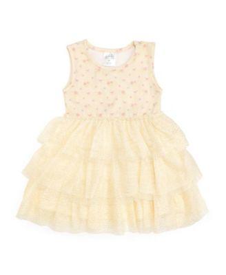 Girls' Lemon Floral Tank Tutu Dress - Baby by SWEET WINK