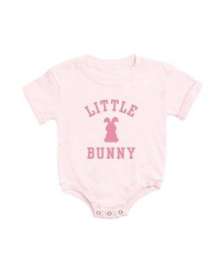 Girls' Little Bunny Rose Easter Short Sleeve Romper - Baby by SWEET WINK