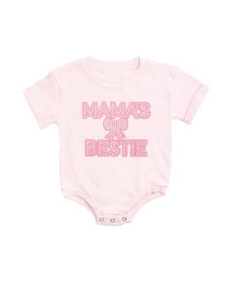Girls' Mama's Bestie Pearl Patch Short Sleeve Romper - Baby by SWEET WINK