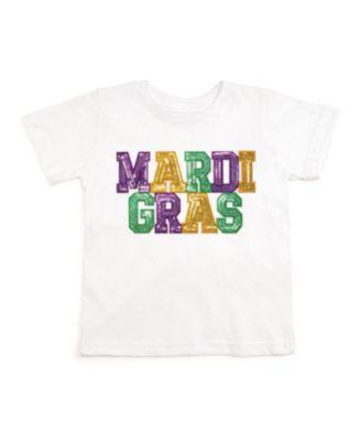 Girls' Mardi Gras Sequin Patch Short Sleeve T-Shirt - Big Kid by SWEET WINK