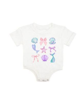 Girls' Mermaid Cutie Short Sleeve Romper - Baby by SWEET WINK