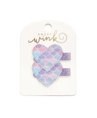 Girls' Mermaid Heart Clip Set - Little and Big Kid by SWEET WINK