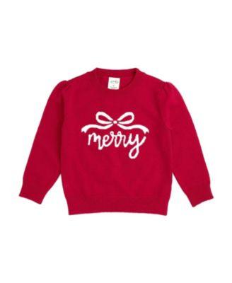 Girls' Merry Bow Christmas Sweater - Big Kid by SWEET WINK