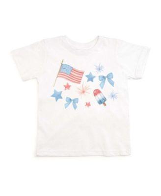 Girls' Patriotic Watercolor Short Sleeve T-Shirt - Baby by SWEET WINK