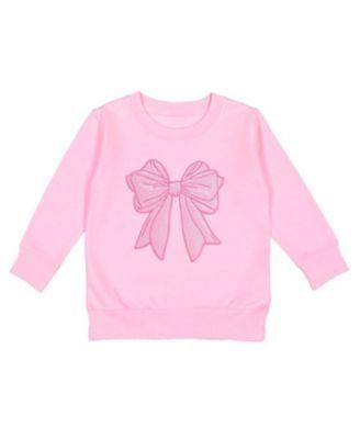 Girls' Pink Bow Sequin Patch Sweatshirt - Little Kid by SWEET WINK