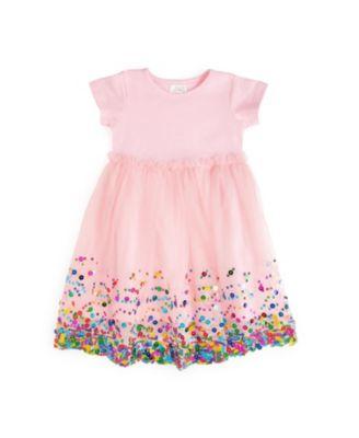 Girls' Pink Confetti Short Sleeve Tutu Dress - Little Kid by SWEET WINK
