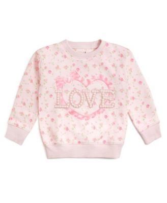 Girls' Pink Rose Love Patch Sweatshirt - Big Kid by SWEET WINK Girls' Pink Rose Love Patch Sweatshirt - Big Kid by SWEET WINK