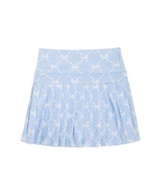 Girls' Sky Blue Bow Trellis Athletic Skort - Baby by SWEET WINK