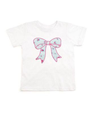 Girls' Sky Floral Bow Patch Short Sleeve T-Shirt - Big Kid by SWEET WINK