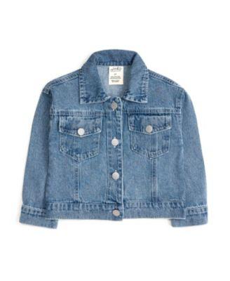 Girls' Stars and Stripes Patch Denim Jacket - Little Kid by SWEET WINK