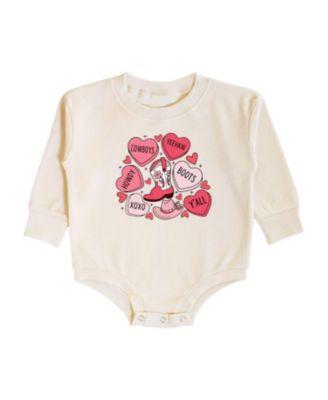 Howdy Valentine's Day Long Sleeve Romper - Baby by SWEET WINK