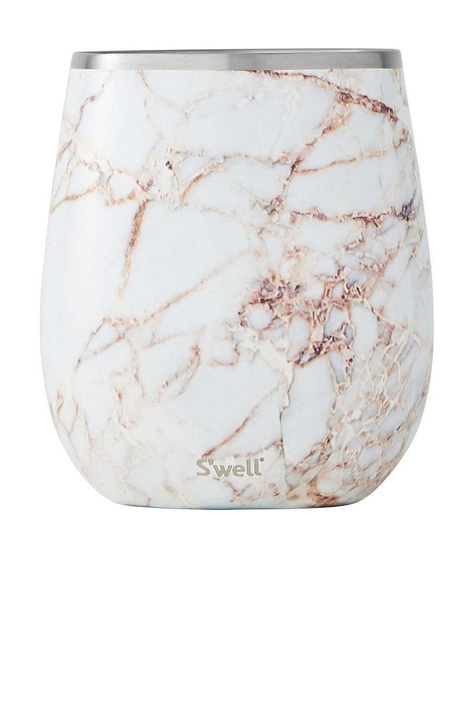 S'well Elements Wine Tumbler 9oz in White,Metallic Gold by S'WELL