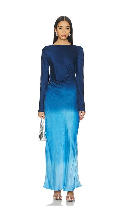 SWF Fluid Drape Maxi Dress in Blue by SWF