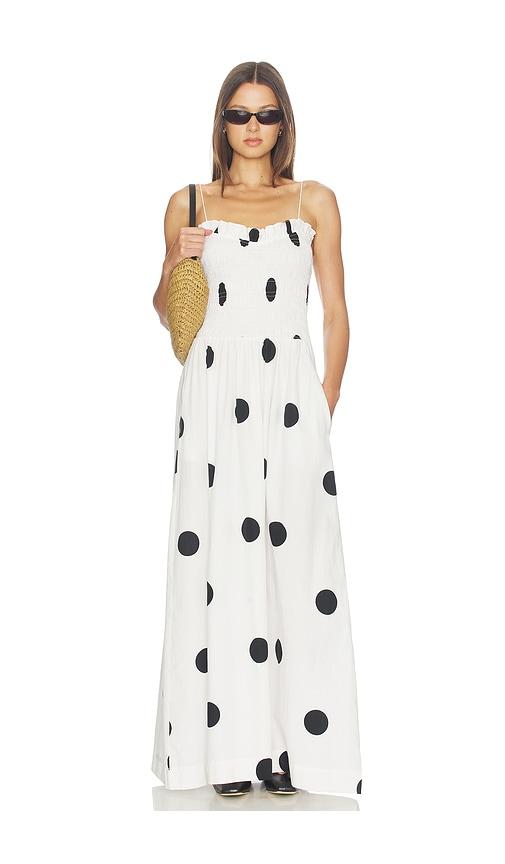 SWF Ruffled Bodice Maxi Dress in White by SWF