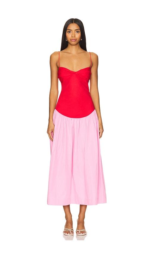 SWF x REVOLVE Drop Waist Dress in Red by SWF