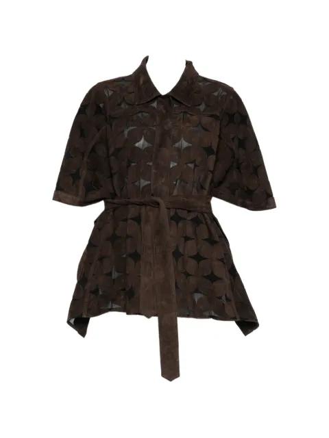 belted suede jacket by SWORD