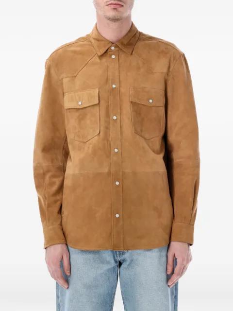 pocket leather overshirt by SWORD