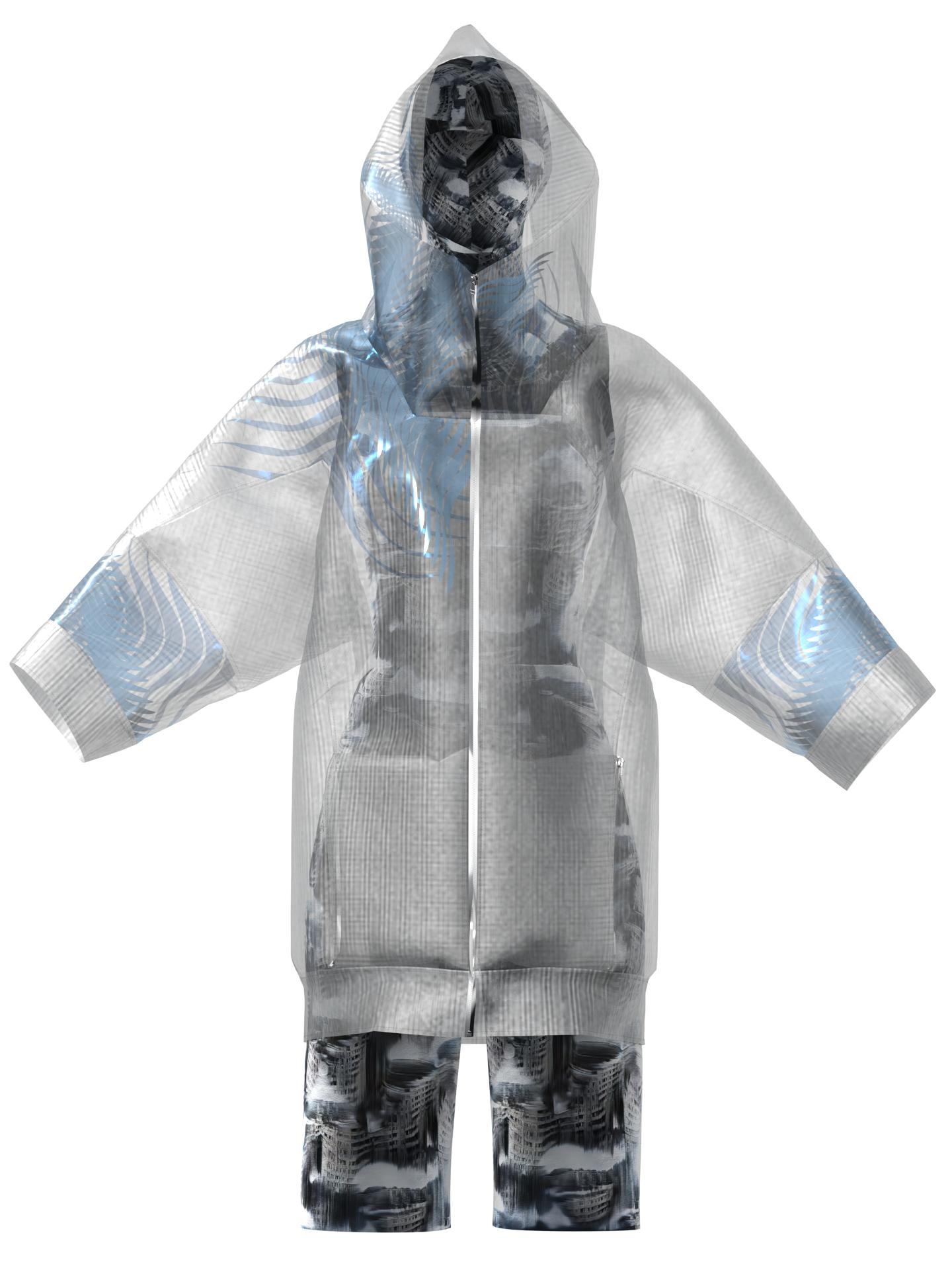 PANELKA PRINT JUMPSUIT AND TRANSPARENT RAINCOAT by SXEMA PANELKA PRINT JUMPSUIT AND TRANSPARENT RAINCOAT by SXEMA
