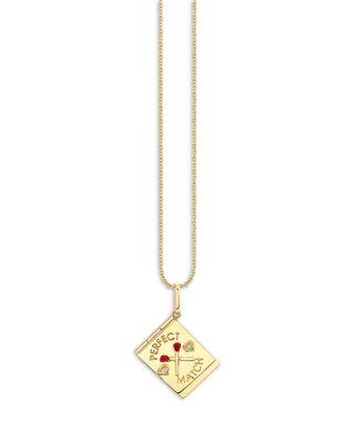 14K Yellow Gold Diamond Perfect Match Locket Charm Necklace by SYDNEY EVAN