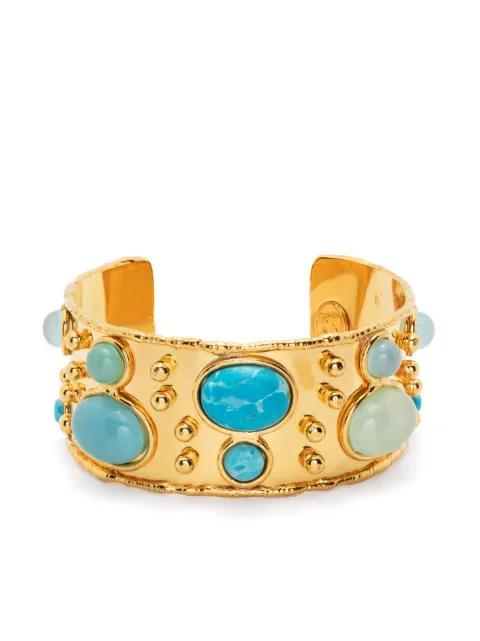 Byzantine gemstone cuff bracelet by SYLVIA TOLEDANO